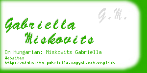gabriella miskovits business card